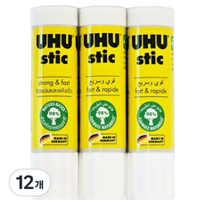UHU 黃色口紅膠, 12個, 21g