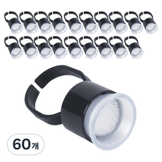 LaMon Lash Monster 半永久分離式海綿色料杯戒指杯, 60個, 黑色