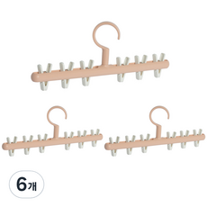 머지샵 회전형 모자 걸이, 핑크, 6개
