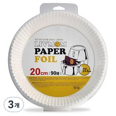 LIV MOM 氣炸鍋圓形盤狀烘焙紙 90入, 3個