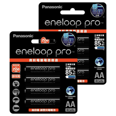 Panasonic eneloop pro 台灣公司貨 高階3號充電電池 BK-3HCCE4BTW, 4顆, 2組