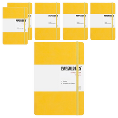 PAPERIDEAS 硬皮筆記本 空白頁, 檸檬黃色, 6本
