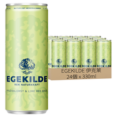 EGEKILDE 伊克萊 接骨木萊姆香氛氣泡礦泉水, 24個, 330ml