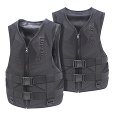 버팔로구명조끼 입체 성형 2종 세트, 블랙