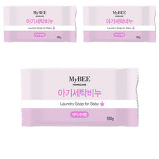 마이비 아기 세탁비누 아카시아향, 3개, 180g
