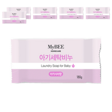 Mybi Baby 洗衣皂金合歡香味 180g, 6包