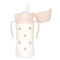 그로미미 원터치 스테인리스 빨대컵, 300ml, 1개, 체리쉬스윗피치