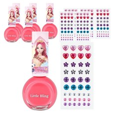 Little Bling Secret Jouju 星女神珠寶美甲套組, 日期粉紅色, 6組