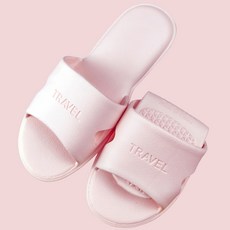 ARYKO 可折疊旅行用便攜拖鞋, 1個, 粉紅色