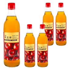 台糖 蘋果醋, 5個, 600ml