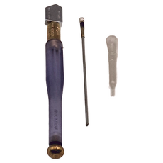 日式玻璃刮刀 OIL CUTTERS 鋒利切割, 銀色 + 金色 + 透紫色, 1支