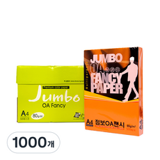 두성 OA팬시페이퍼점보 80g, 1000개, A4
