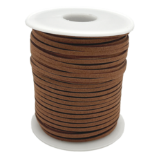 Mandeulhobby 麂皮人造皮革緞帶繩, 1個, 棕色, 45m