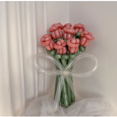 玫瑰花束DIY+手動幫浦套裝, 1套, 玫瑰木色