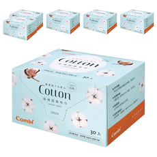 Combi 康貝 純棉超柔布巾 攜帶型, 30張, 6盒