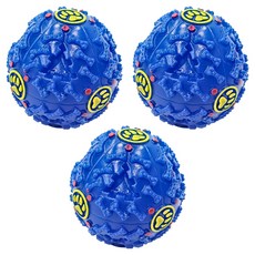 寵物夢工廠 寵物益智怪叫漏食球3入組, 藍色, 1組