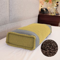 SARANG YEGAM 棉質方形枕頭, 黃色的, 1個