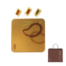 Vainga Byeongga 自製黃油 3 混合水果鳳梨酥脆餅金+購物袋, 1組, 3種水果酥