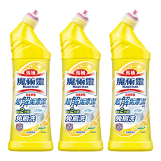 Kao 花王 Magiclean 魔術靈 台灣公司貨 殺菌瞬潔 馬桶清潔劑 檸檬香, 500ml, 3瓶