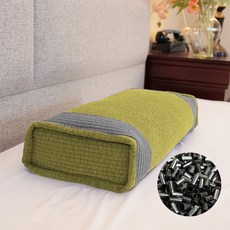 愛的預感純棉顏料方形木炭生物芯片枕（大）, 黃色, 1個