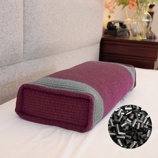 愛的預感純棉顏料方形木炭生物芯片枕（大）, 紅色, 1個