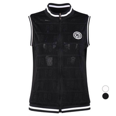 luxgolf 女款 全拉鍊 PG 圖案 網眼背心 JB4S510W