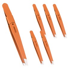 바코젤 修眉美容夾 鑷子, 橘色, 6個