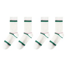 로브로코 여성용 패션 골프 양말 4족 세트, Y 스트라이프, 1세트