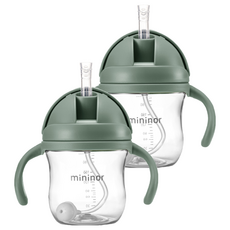 미니노어 트라이탄 빨대컵, GREEN, 2개, 220ml