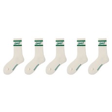 로브로코 포인트 스포츠 골프 중목 양말 5족 세트, A타입, 1세트