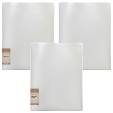 Lan CHYn 連勤牌文具 本色資料簿 LCW60 60頁, 透白色, 3本