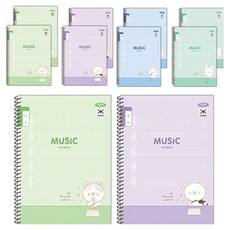 PENPIA 2000 小學1-6年級音樂線圈筆記本, 10個, 隨機出貨