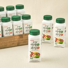 부산우유 유기농 인증 야채톡과일톡 주스, 190ml, 24개