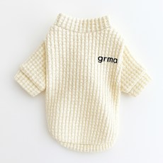 daysoy 寵物鬆餅格紋柔軟上衣, 1個, 03 白色