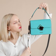 Bana Bana 金屬扣方形側背手提包, 翠