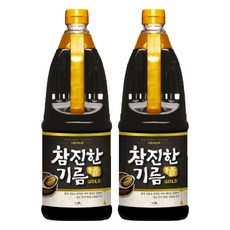Deokhwafoods 黃金濃郁芝麻香油, 1.8L, 2個