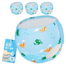 아띠래빗 유아용 순면 6중 배변훈련팬티, 다이노, 4개