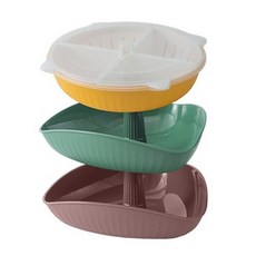 老疊香 三層火鍋瀝水盤 810g 顏色隨機 多功能瀝水籃 火鍋食材分類盤, 1個