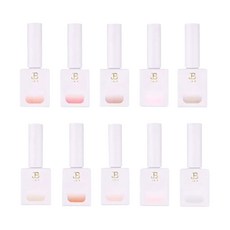 JIN.B 甲油膠10色套組 光療指甲油 內含10種明亮深邃的透光色, 110ml, 1組