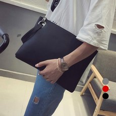 엔젤야옹 남녀공용 심플라인 클러치백