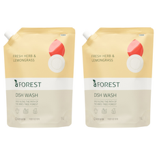 Aforest 清新草本廚房洗潔精, 1L, 2個