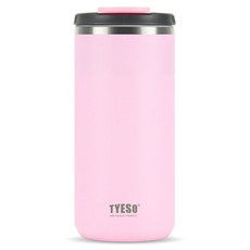TYESO 泰碩 304不鏽鋼便攜翻蓋保溫杯, 櫻花粉, 1個, 600ml