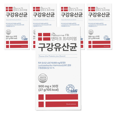 리본핏 덴마크 프리미엄 구강유산균, 30정, 5개