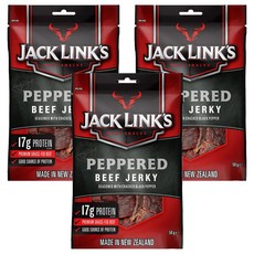 잭링크스 비프 져키 페퍼 육포, 50g, 3개