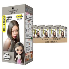 Schwarzkopf 施華蔻 台灣公司貨 FRESHLIGHT 泡泡染, 12盒, 霧光灰