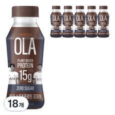 ORGANICA 無糖運動蛋白飲 可可口味, 240ml, 18瓶
