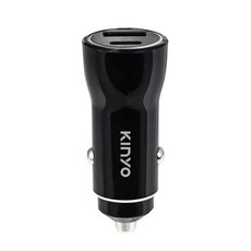 Kinyo PD + QC3.0車用快速充電座 25 x 25 x 57mm 18g, CU-80, 1個, 黑色