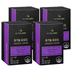 뉴트리코어 유기농 요오드 36g, 60정, 4개