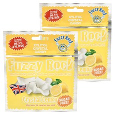 Fuzzy Rock 木糖醇水晶糖 檸檬口味, 40g, 2包