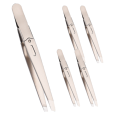 바코젤 修眉美容夾 鑷子, 銀色, 5個